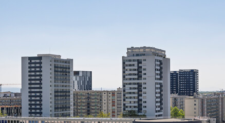 Social housing high-rises, in Strasbourg, France © C