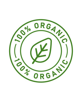 100 percent organic vector symbol SVG