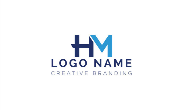 Professional hm letter monogram logo for corporate identity with monogram
