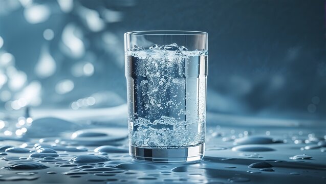 glass of sparkling water