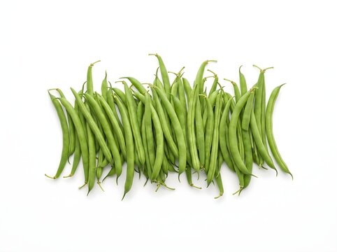 cluster beans on white