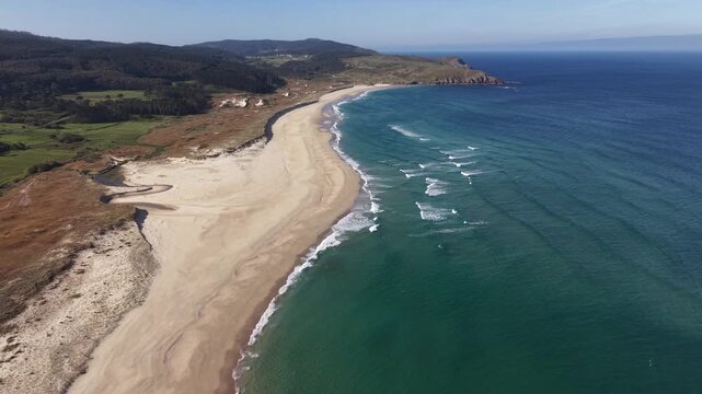 Playa do rostro beach in finisterre galicia spain