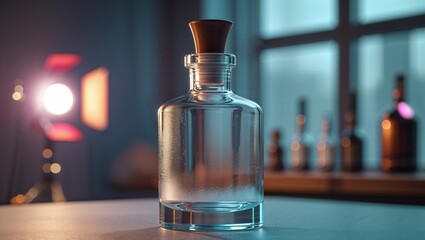 Naklejka premium glass bottle of maple syrup