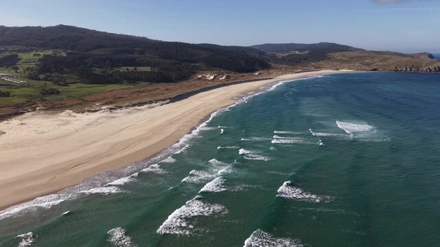 Playa do rostro beach in finisterre galicia spain