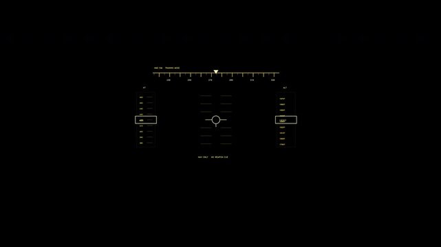 Amber HMD Flight Instrument HUD Element