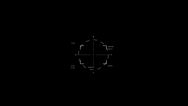 White Tactical Targeting Reticle HUD Element
