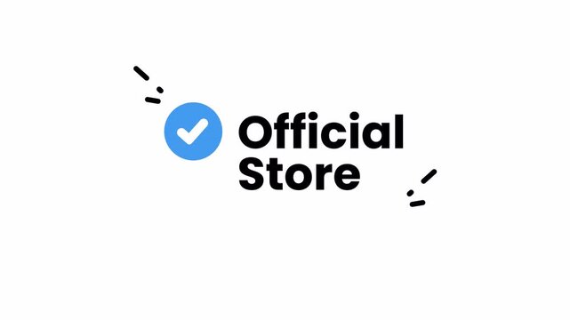 Official store logo with verified checkmark. Suitable for online marketplaces to show credibility and authenticity with official verification symbol.