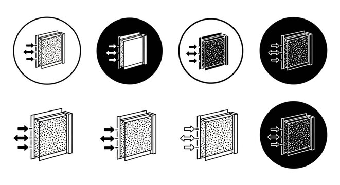 Vector icons set, 8 smartphone screen mockups, black and white illustrations, various angles, isolated on white and black backgrounds, for mobile app design, development and presentation