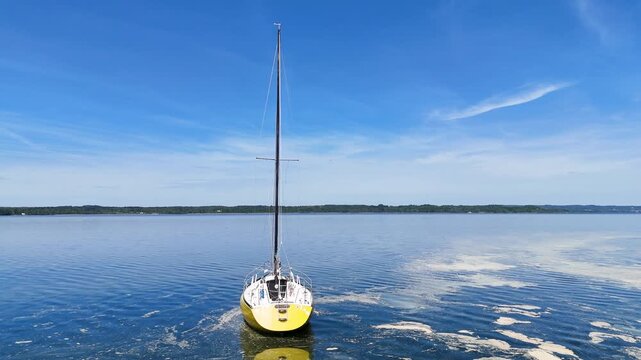 The tranquility of an alpine lake in Bavaria, Germany (Starnberger See)