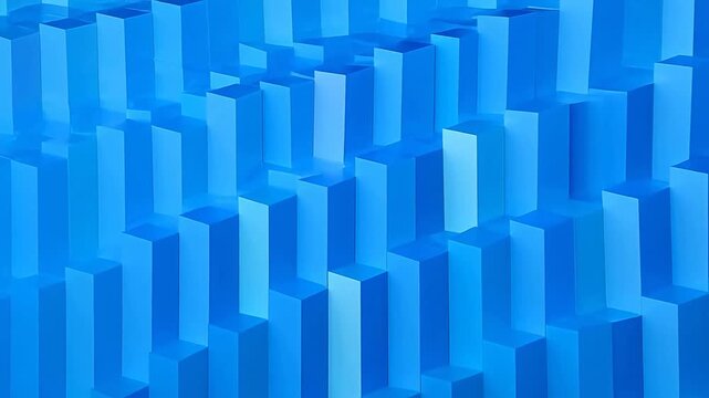Blue geometric staircase pattern
