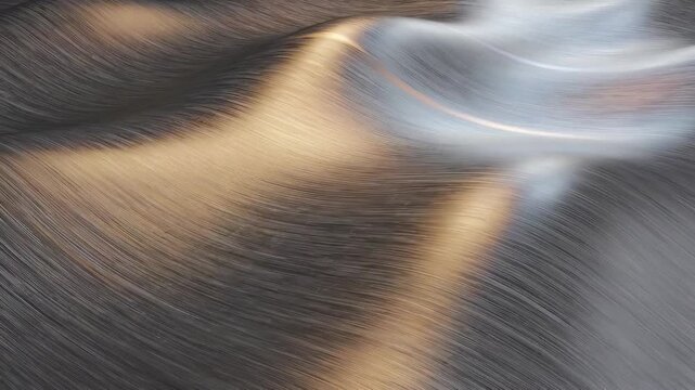 Silver flowing water stream with sweeping silky motion texture in seamless loop