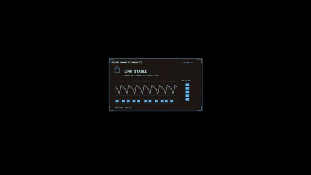 Cyan Secure Comms Data Panel Motion Background Loop