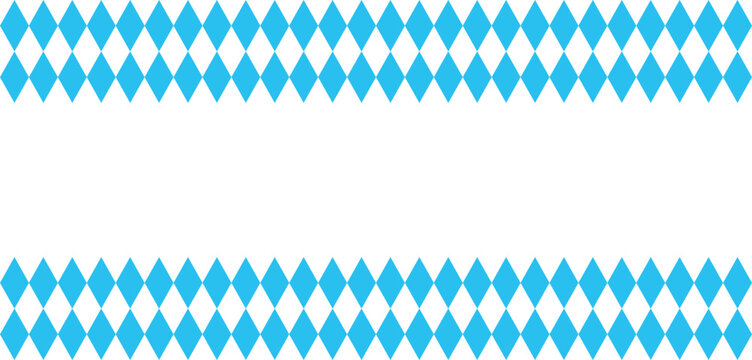 Traditional Bavarian blue and white lozenge seamless pattern for Oktoberfest background