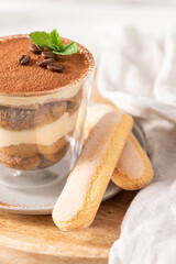 Gourmet Tiramisu Glass Cup With Ladyfingers © anammarques