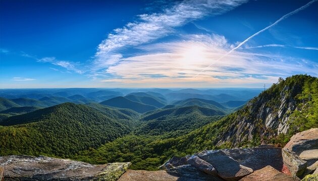 panoramic view from the pinnacle of the appalachian trail blue mountain appalachian mountains pennsylvania usa
