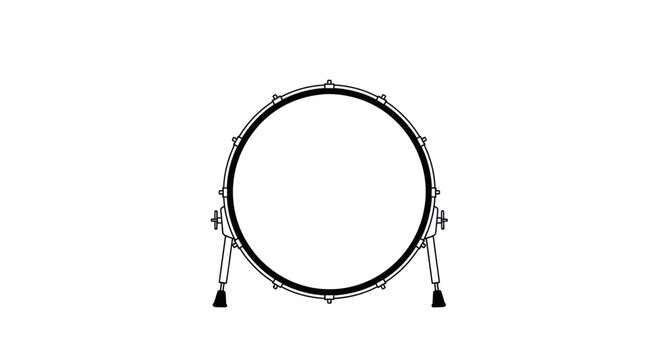 Bass Drum Outline with Stand