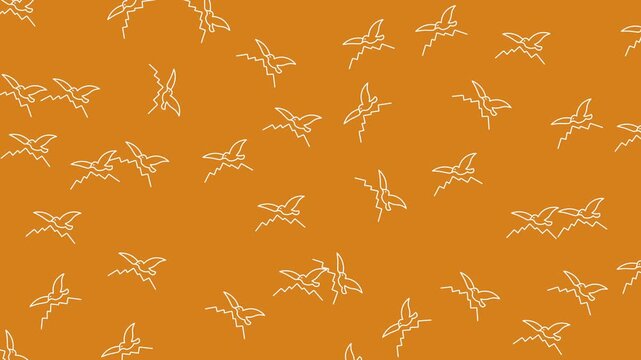 Repeated pattern of white butterflies on an orange background, ideal for summerthemed designs like stationery, textiles, and digital wallpapers.