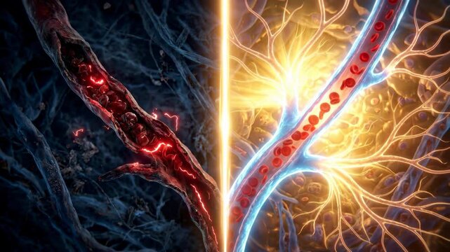 Blood Vessels Microscopic View