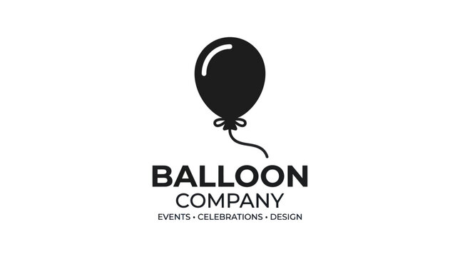 A logo of a black balloon tied with a string is shown for a company