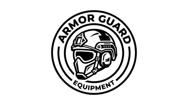 A close-up view of armor guard equipment showcasing a futuristic helmet.