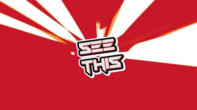 SEE THIS: A striking visual composition with the bold phrase SEE THIS emblazoned across a vibrant backdrop of dynamic, radiating lines. A compelling design