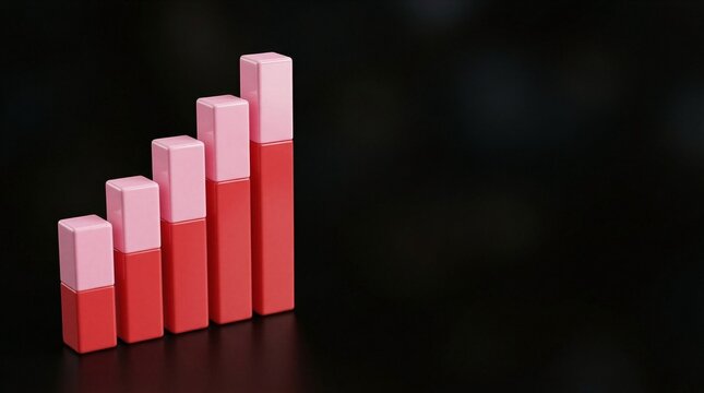 A group of pink blocks sitting on top of a table.