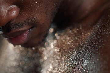 sweat on skin detail realistic workout effort raw photography