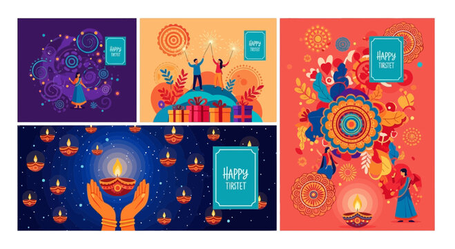 Diwali Celebration: Festive Lights, Fireworks, and Rangoli Art
