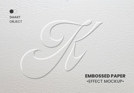 Embossed Paper Effect Mockup