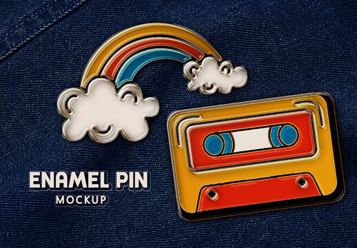 Enamel Pin Mockup