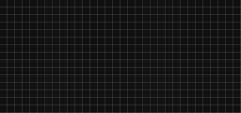 Seamless pattern millimeter square grid blueprint, black surface. Fine line spacing geometry layout, interface wireframes dashboards planning pages engineering diagrams technology visuals.