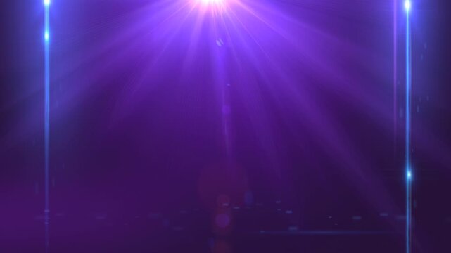 blue and purple stage spotlight with ray effect
