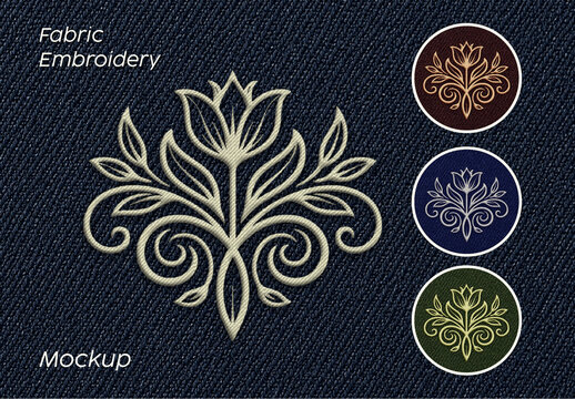 Fabric Embroidery Mockup