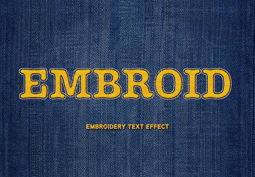 Embroidery Text Effect