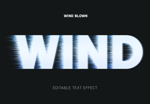 Wind Blown Text Effect