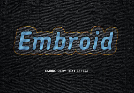 Embroidery Text Effect