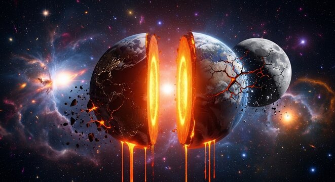 Earth cutaway illustration