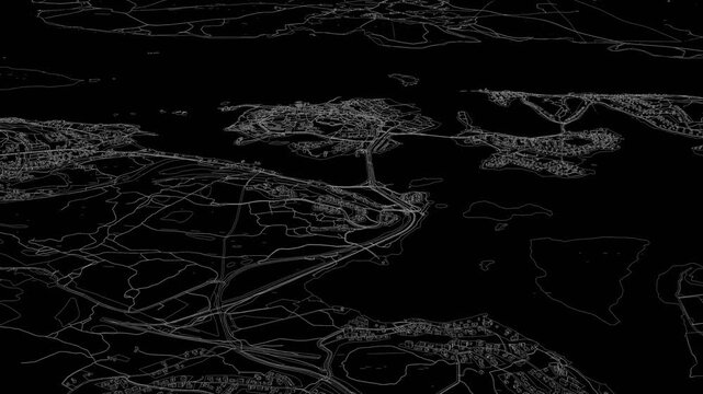 3D looped animation of city - Saynatsalo Finland