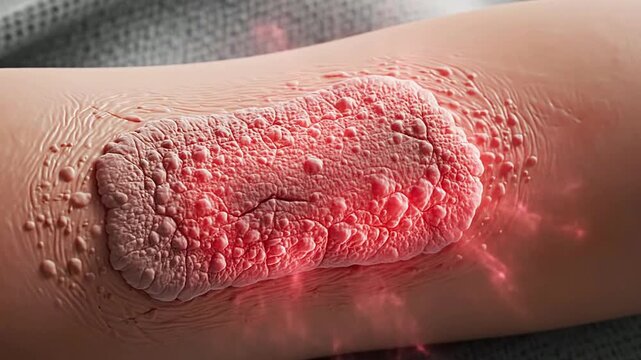 Pediatric Eczema Chronic Flare Visualization On Skin In 4K CGI Detail