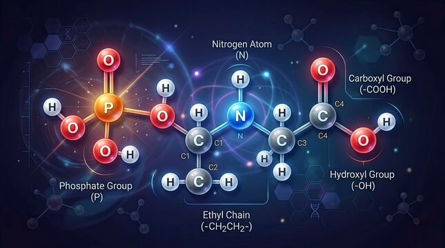 Illustration of Chemical Molecular Structure and Bonds chemical
