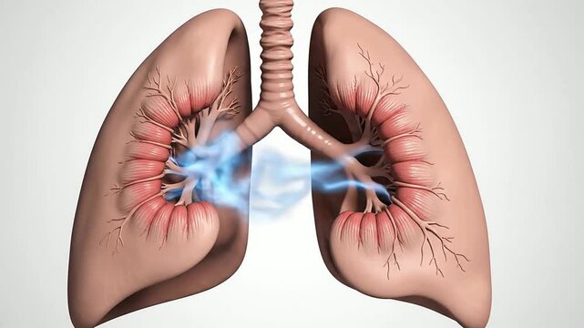 Ultra-Detailed 3D CGI Representation of Pediatric Lung Cross-Section with Realistic Textures and Visual Effects for Medical Education and Illustration