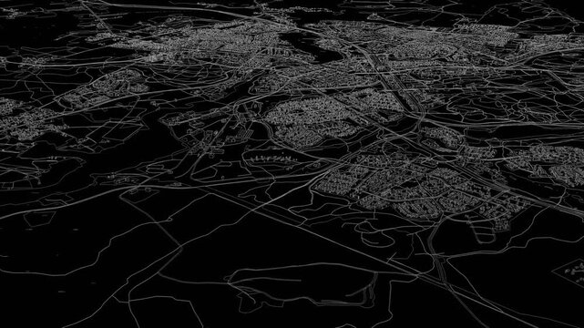 3D looped animation of city - Kajaani Finland