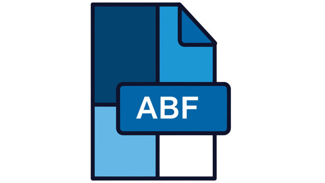 ABF File Format Icon Vector Illustration Isolated on White Background for Technology Design