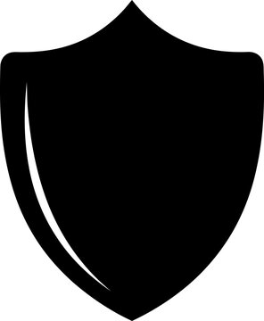Black Shield Icon Symbol Graphic.