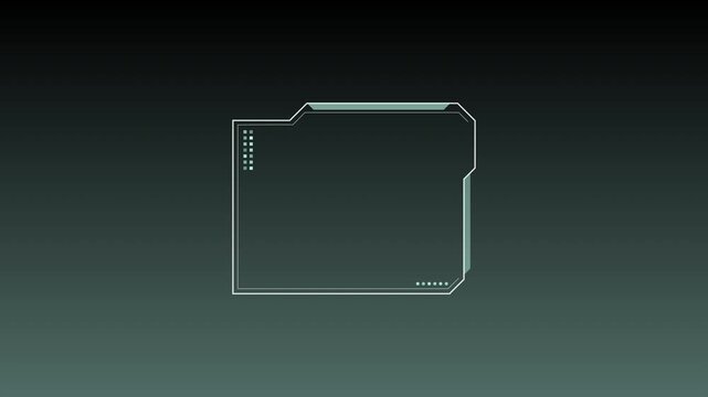 Futuristic octagon HUD frame for digital dashboard technology interface animation