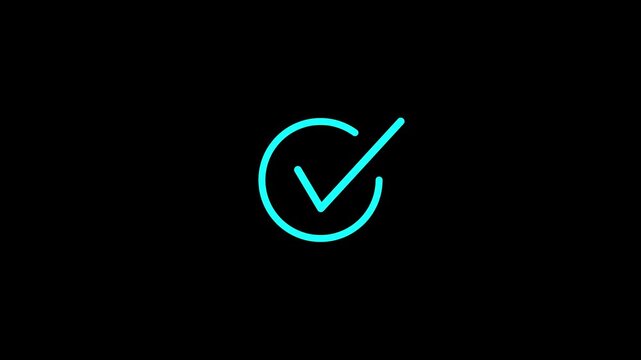 Checkmark symbol confirmation approval success green tick on dark background