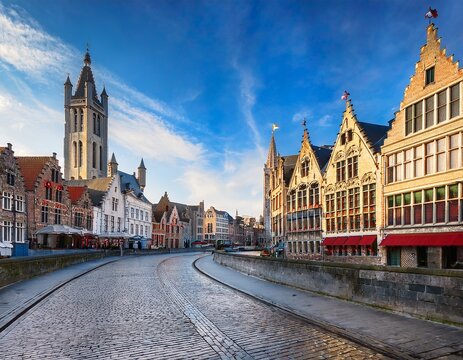 picturesque medieval buildings ghent
