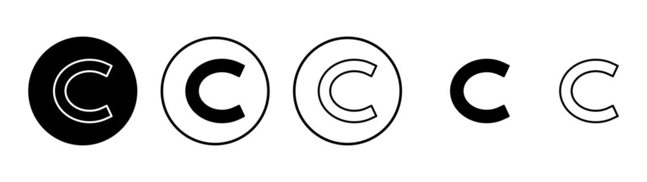 Copyright icon vector. copyright sign and symbol