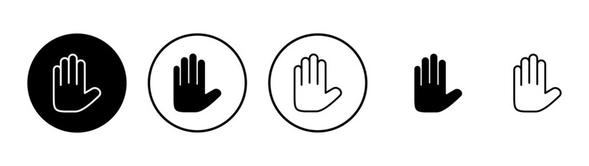 Obraz premium Hand icon vector. hand sign and symbol. palm