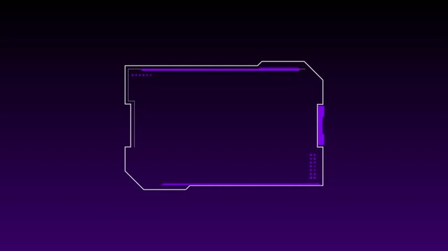 Animated sci fi HUD panel for futuristic dashboard and computer interface display
